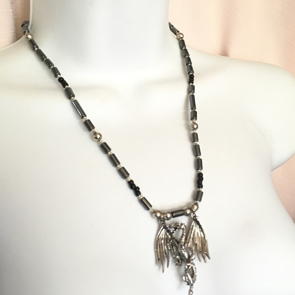 JPI Dragon Hematite Pendant
